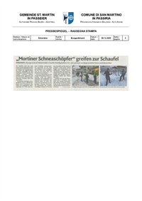 Dolomiten - „Mortiner Schneaschöpfer“ prendono la pala